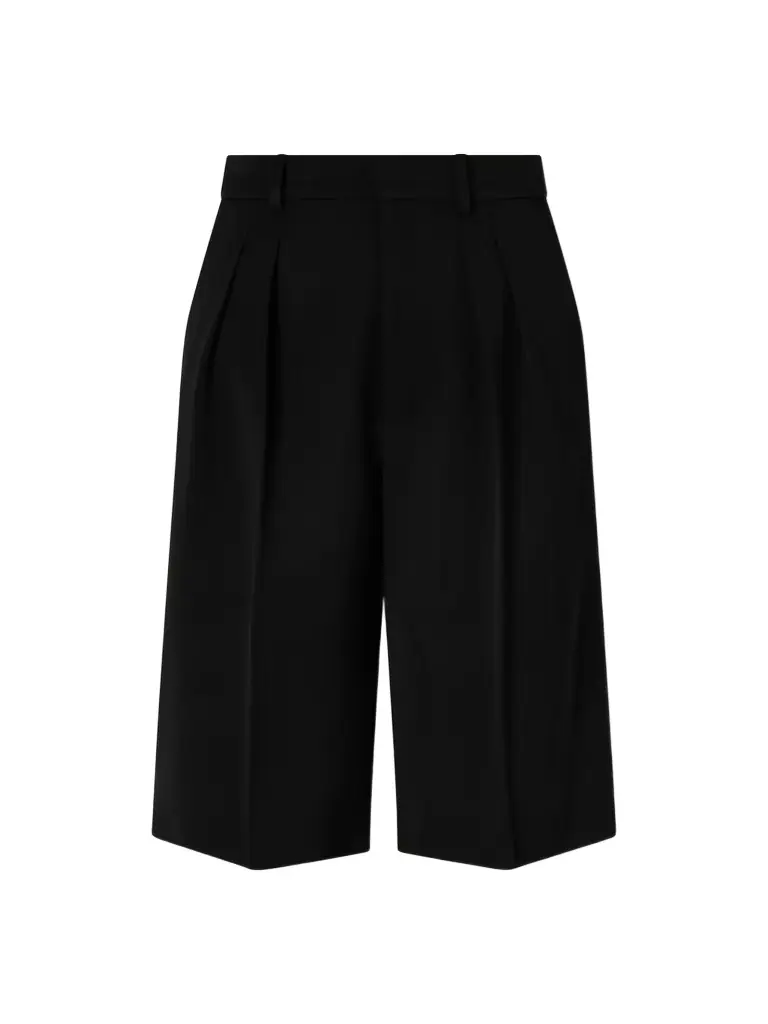 Wool Straight-leg Capri Pants
