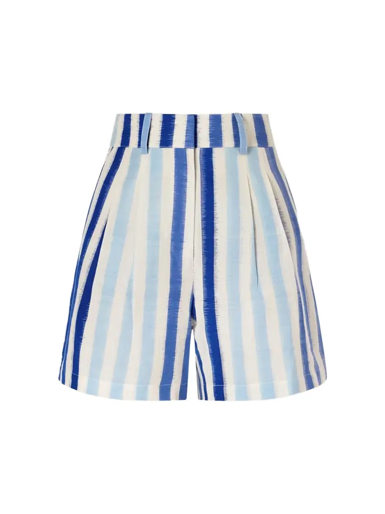 Emporio Sirenuse Beatrice Ikat Striped Cotton Shorts