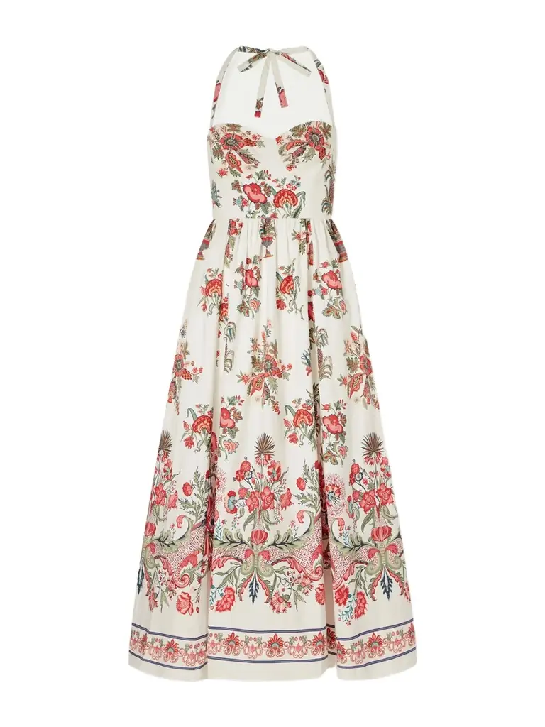 Emporio Sirenuse Johanna Chintz Floral-print Cotton Maxi Dress