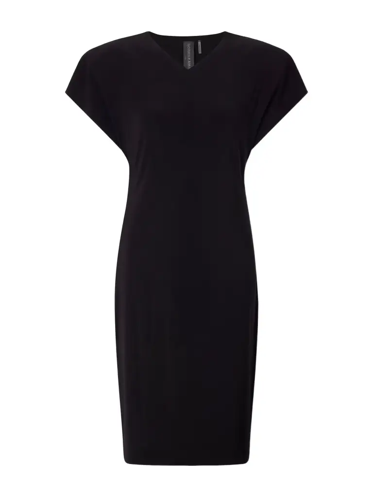 norma kamali gathered jersey midi dress Gathered jersey midi dress in brown - Norma Kamali