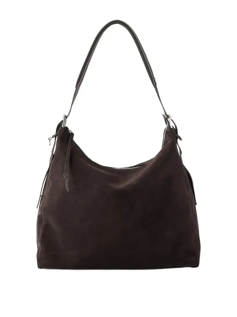 Lemaire Belted Suede Shoulder Bag