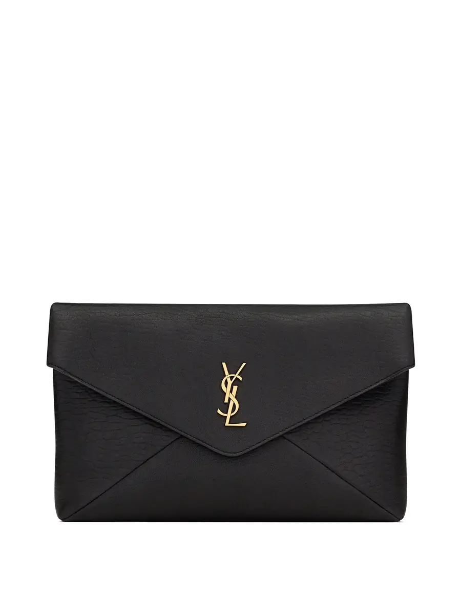 Saint Laurent Large Lambskin Cassandre Envelope Pouch