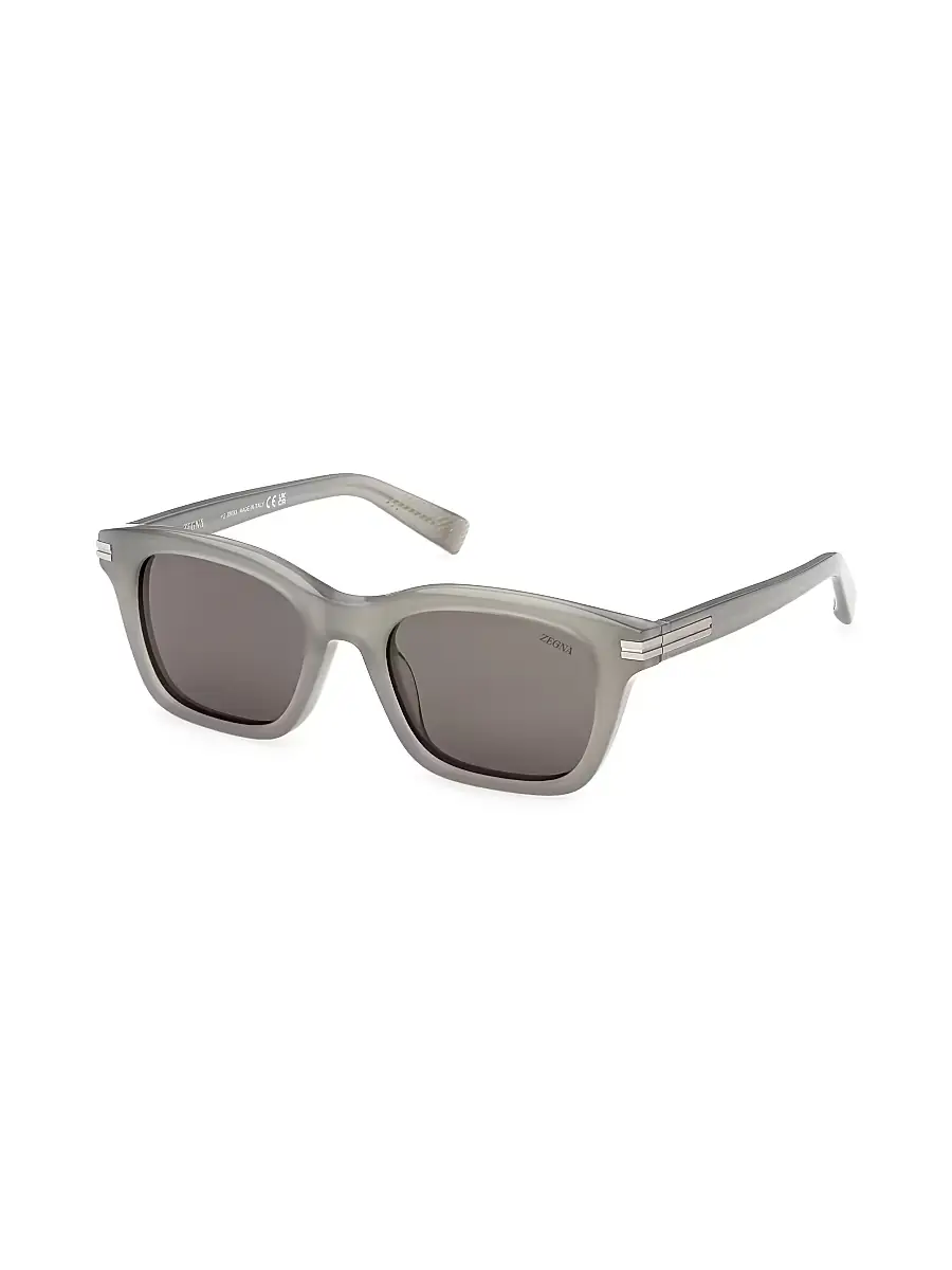 ZEGNA Men's 54MM Square Sunglasses - Grey