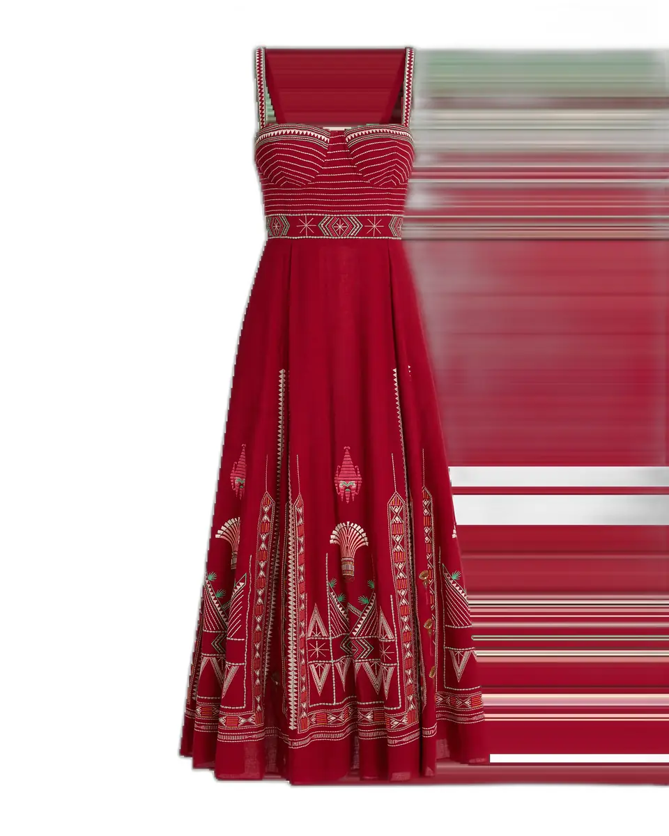 Emporio Sirenuse Elida Dress with Ballerina Embroidery