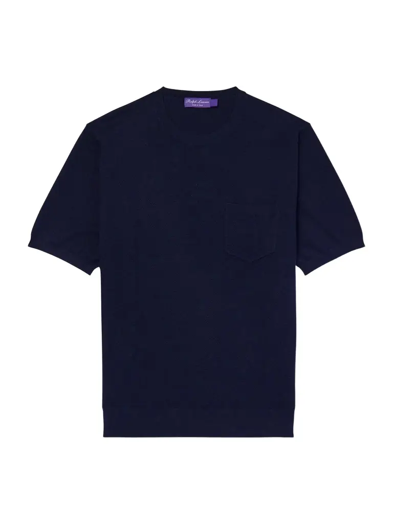 Ralph Lauren Purple Label Textured Silk-Blend T-Shirt - Men