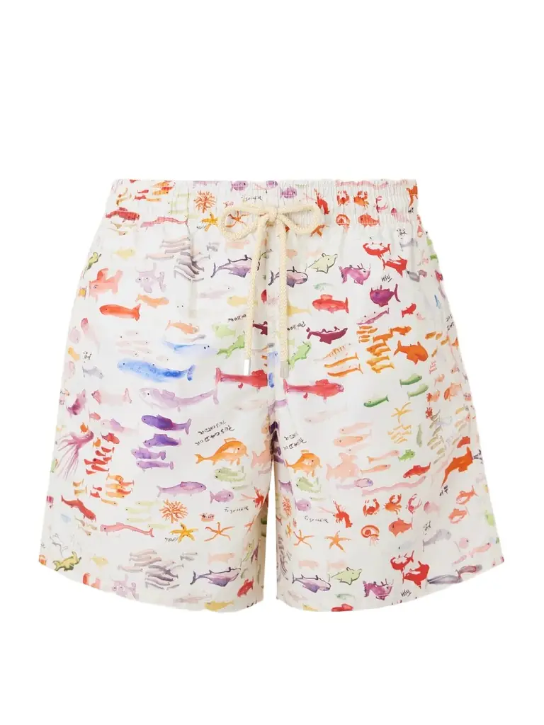 Vilebrequin Moorea Straight-Leg Mid-Length Printed Recycled Swim Shorts - Men