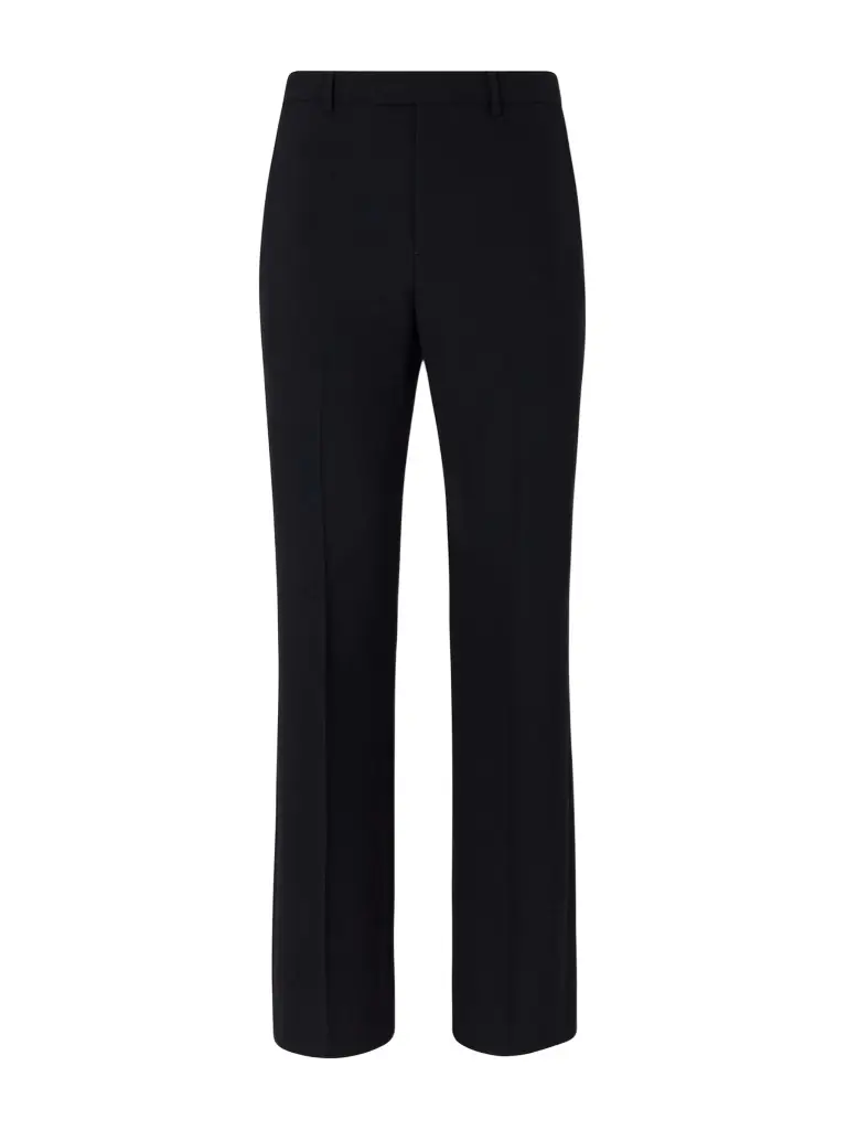Valentino Garavani Straight-Leg Pleated Grain de Poudre Wool Trousers - Men