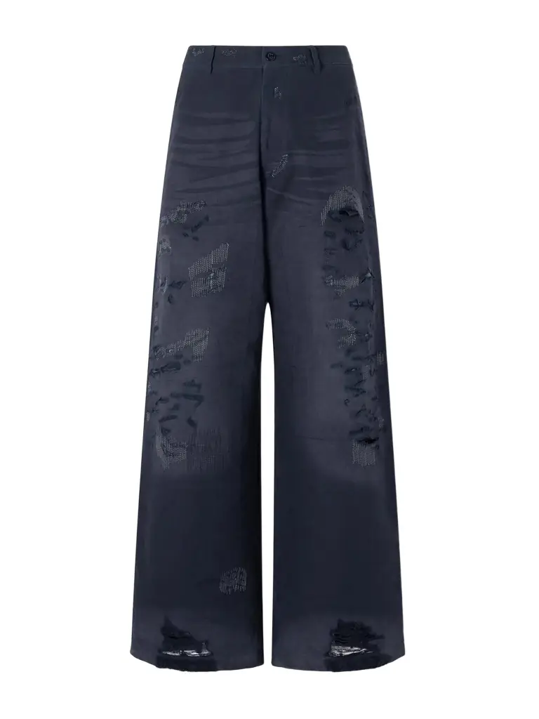 Acne Studios Straight-Leg Distressed Cotton Trousers - Men