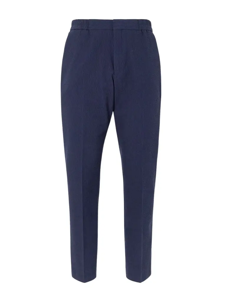 Paul Smith Straight-Leg Cotton-Blend Seersucker Trousers - Men