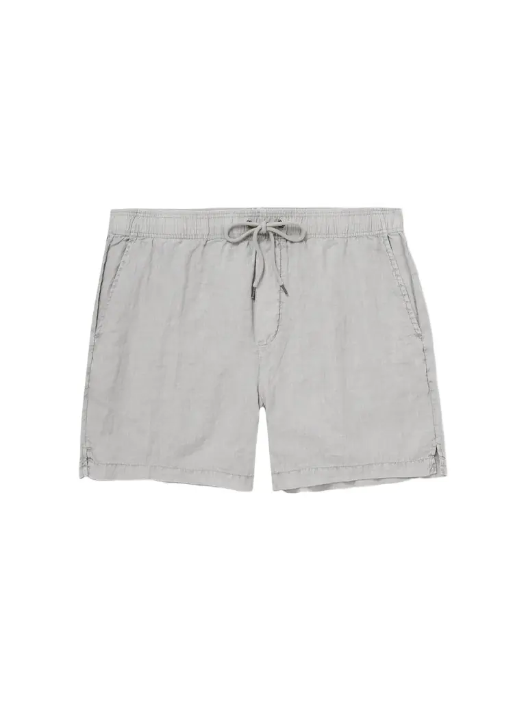 James Perse Straight-Leg Garment-Dyed Linen Drawstring Shorts - Men