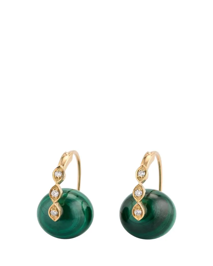 Sydney Evan 14K Yellow Gold Marquise Eye Bead Earrings