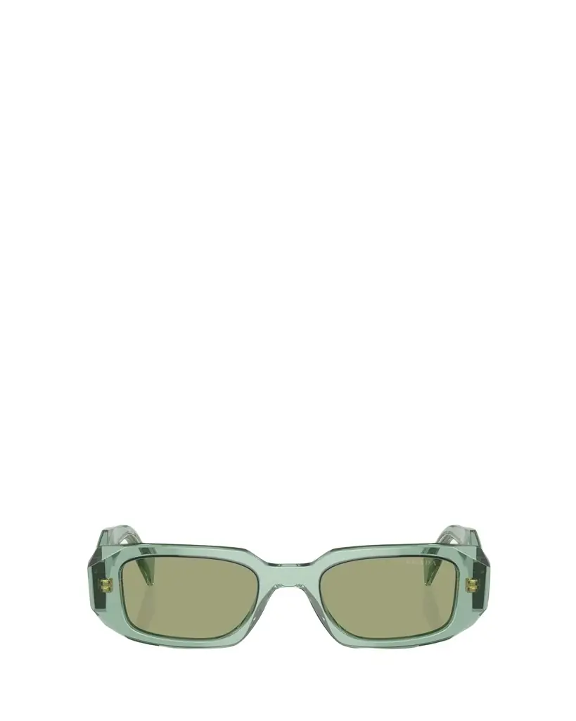 Prada Mirrored Rectangle Acetate Logo Sunglasses
