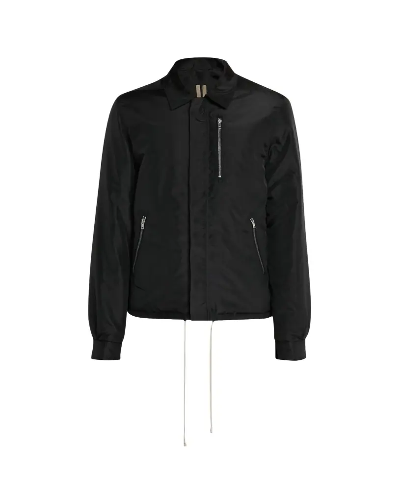 DRKSHDW RICK OWENS Men's Nylon Hidden-Zip Front Shirt Jacket