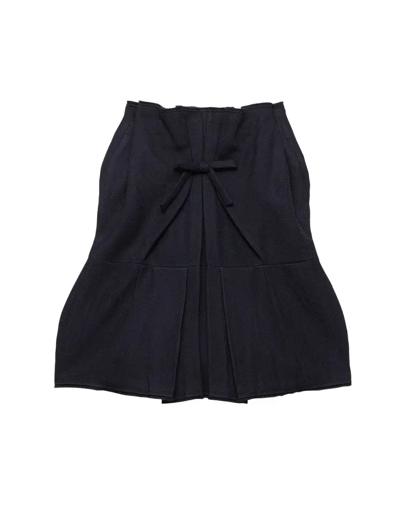 Prada Chevron Pleated Fit-And-Flare Skirt
