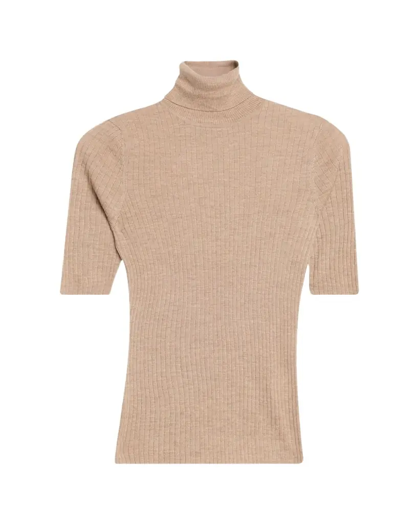 SPRWMN Rib-Knit Cashmere Turtleneck Top