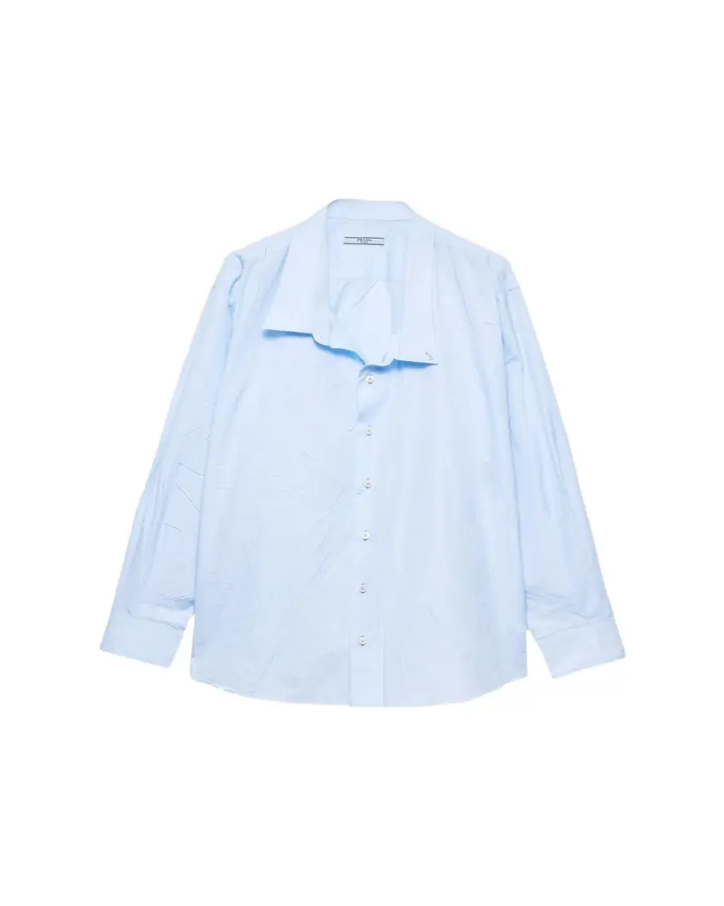 Prada Asymmetric Poplin Button-Down Shirt