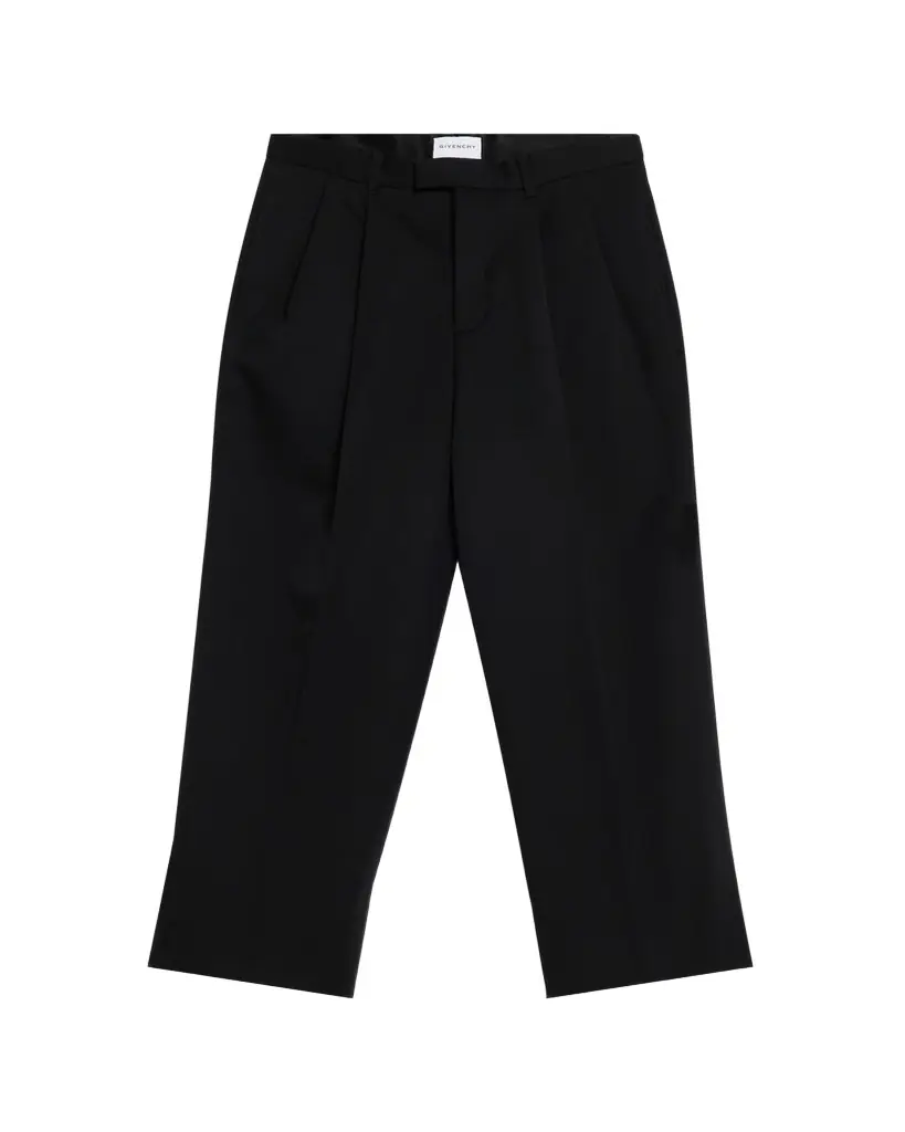 Givenchy Men's Double-Pleat Grain de Poudre Wool Pants