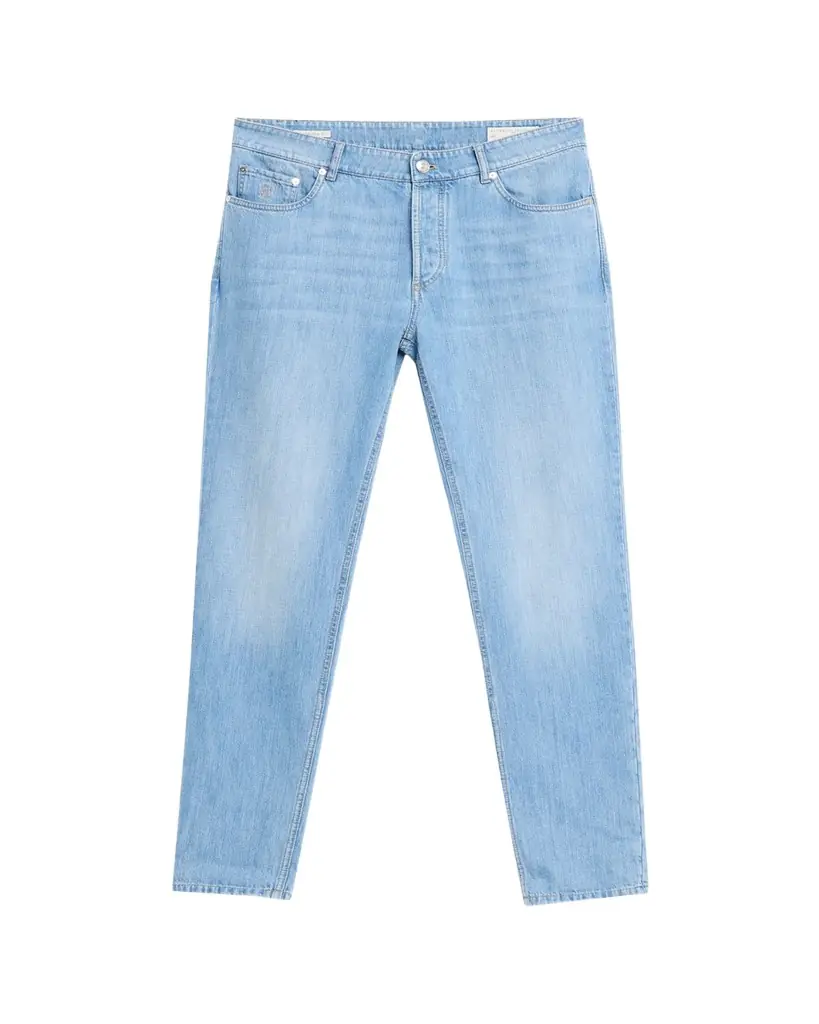 Brunello Cucinelli Men's Traditional Cuffed Jeans