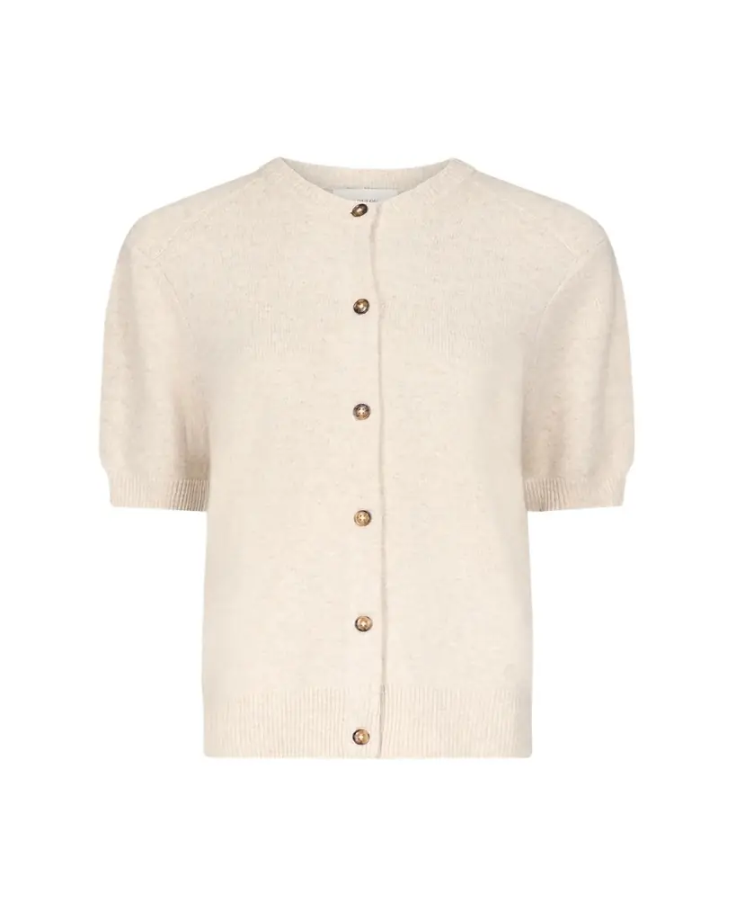 Loulou De Saison Jodi Short-Sleeve Cashmere Cardigan