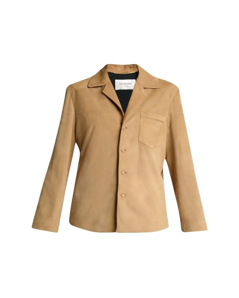 Saint Laurent Suede Pajama Shirt Jacket