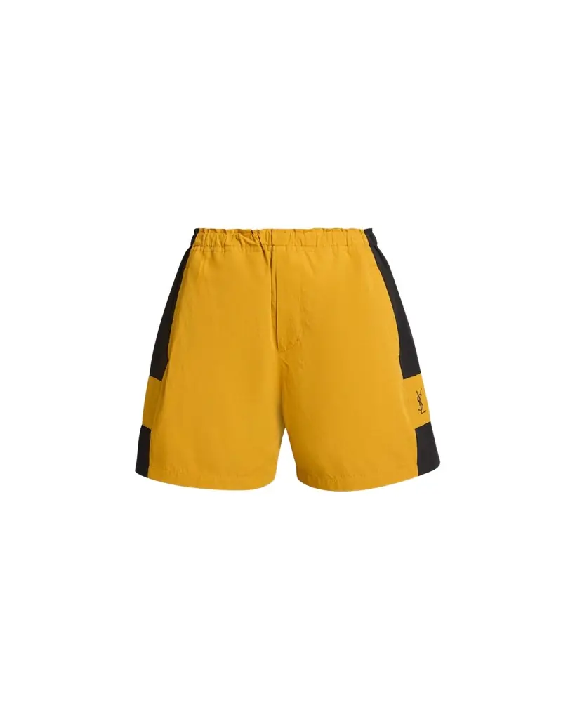 Saint Laurent Side-Stripe Cotton Pull-On Shorts - Women's Clothing
