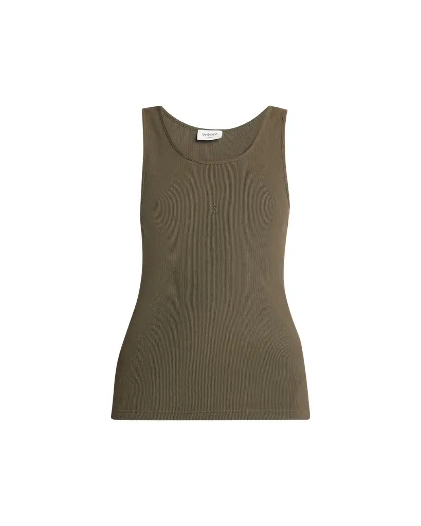 Saint Laurent YSL Embroidered Tank Top