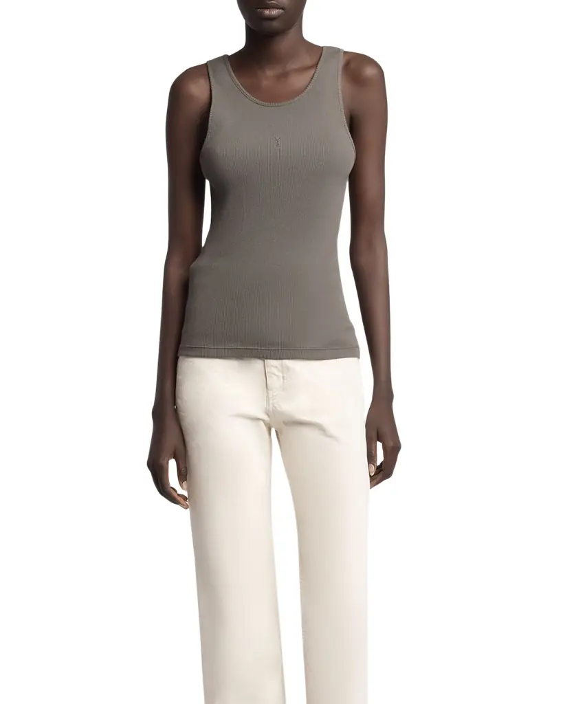 Saint Laurent YSL Embroidered Tank Top