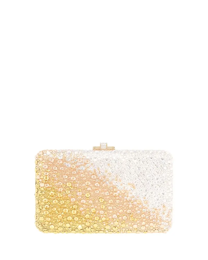 Judith Leiber Couture Slim Slide Ombre Crystal Clutch Bag