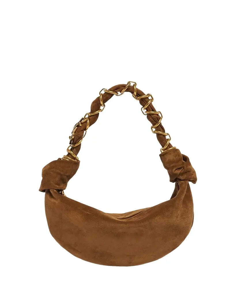 Saint Laurent Amalia Mini YSL Suede Hobo Bag