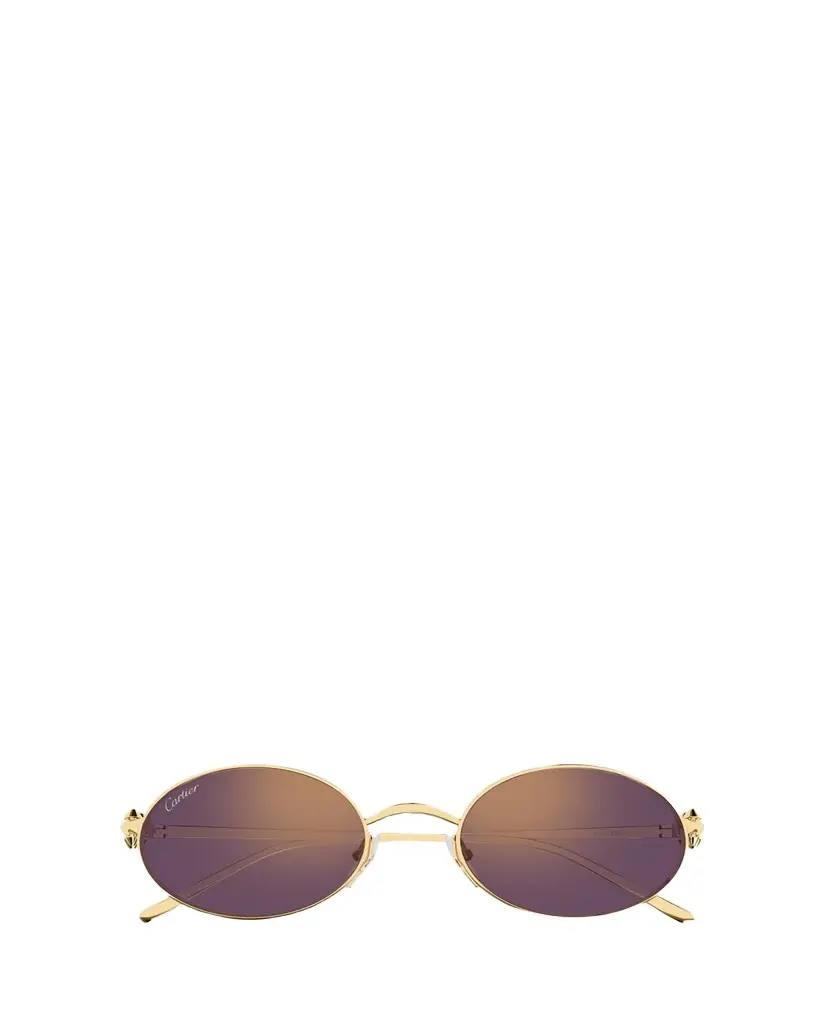 Cartier Clash de 52mm Oval Metal Sunglasses