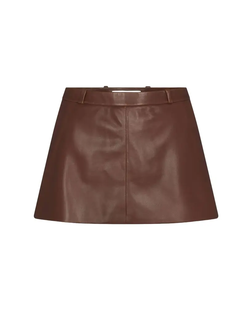 FRAME The Leather Mini Skirt