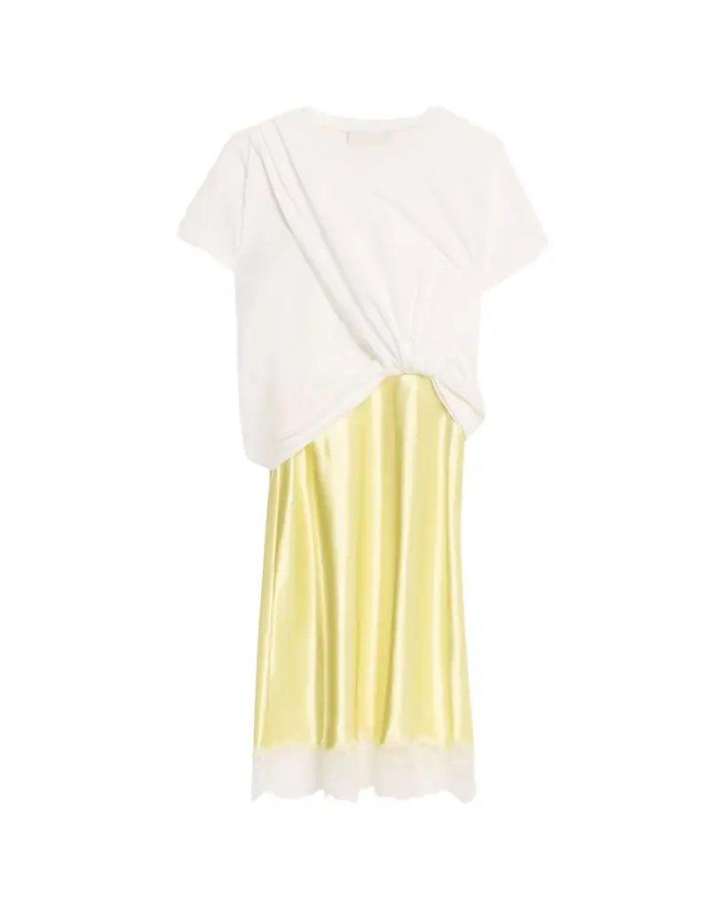 3.1 Phillip Lim Short-Sleeve Combo T-Shirt Slip Dress