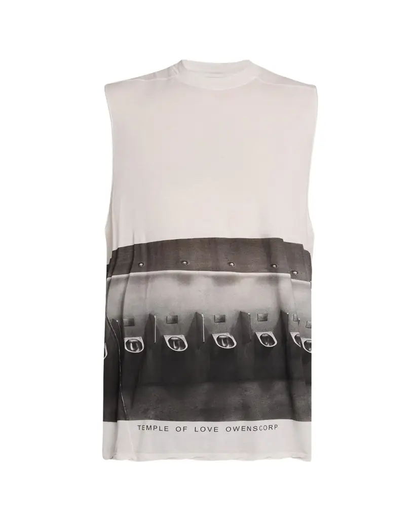 Rick Owens Men's Urinal-Print Sleeveless Tank Top