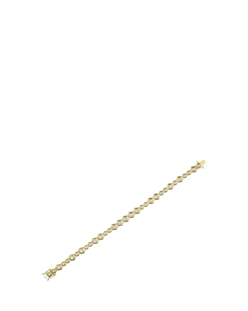 Sara Weinstock Honey Comb 18K Gold & Diamond Full Bracelet
