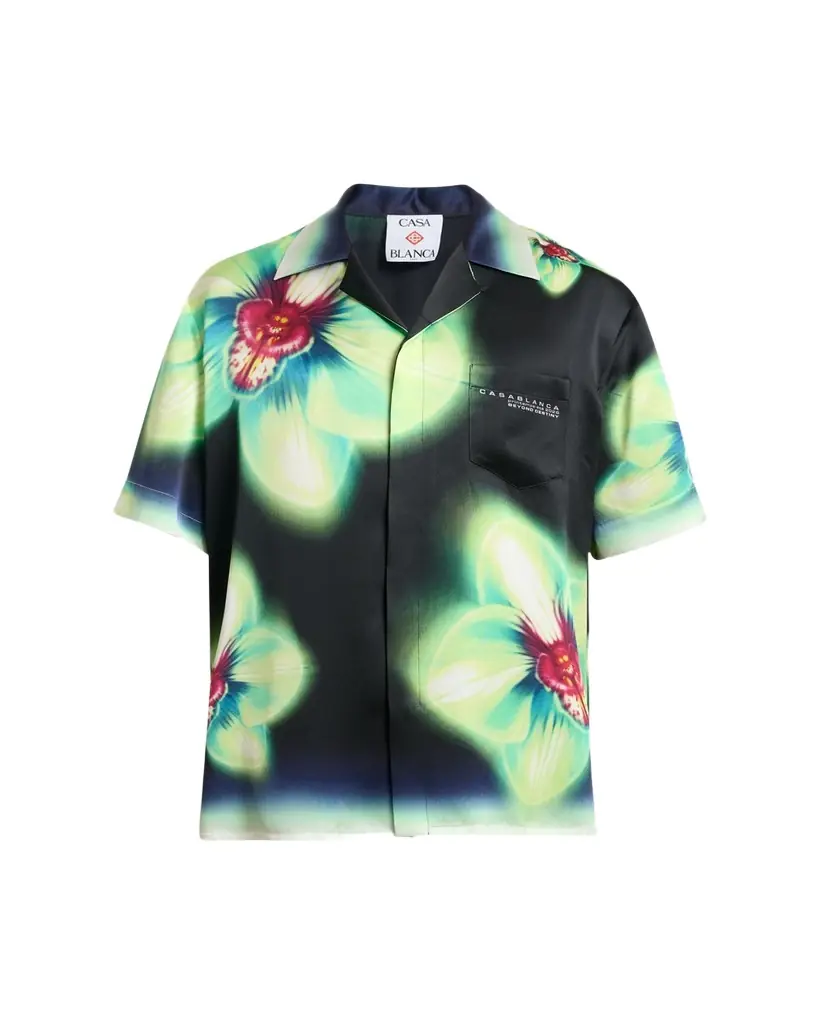 CASABLANCA Men's Silk Maxi-Floral Short-Sleeve Shirt