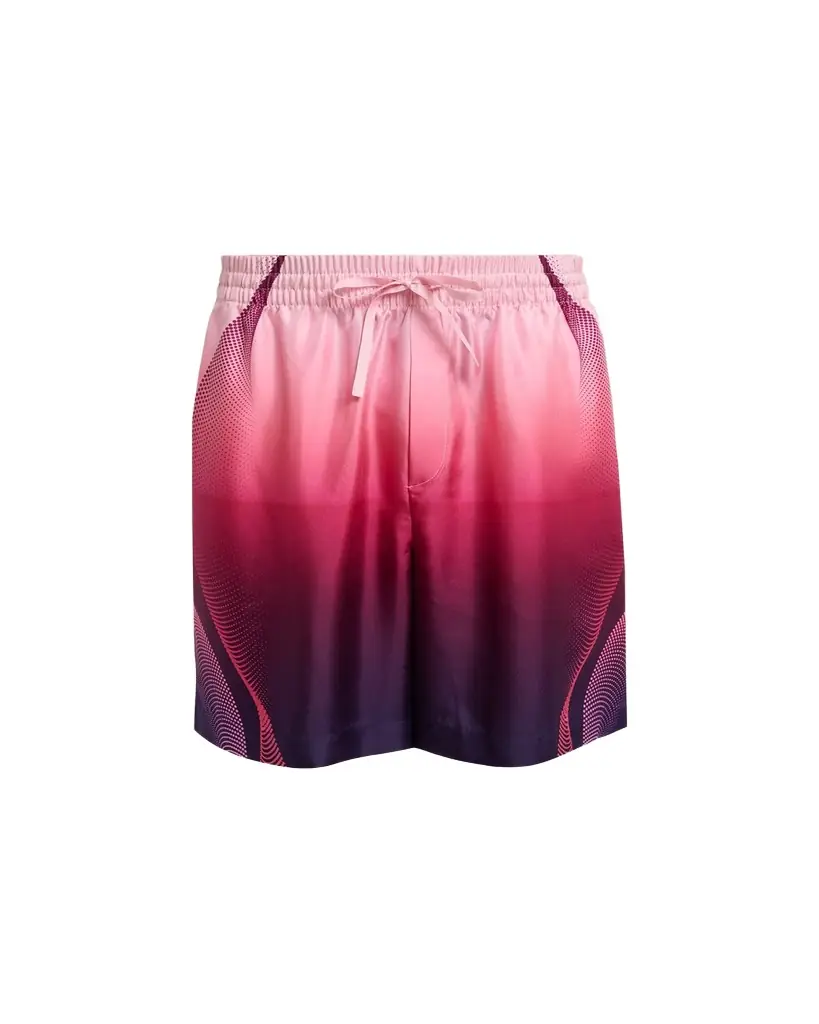 CASABLANCA Men's Silk Half-Tone Logo Drawstring Shorts