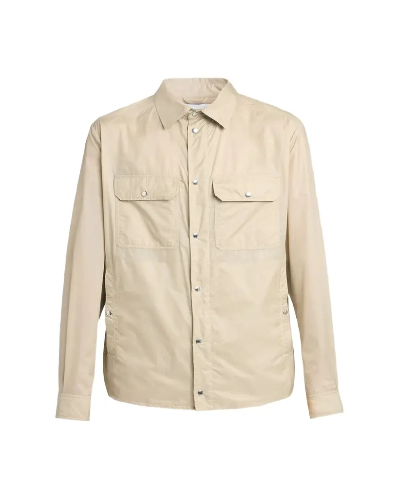 Moncler Men's Nylon Snap-Front Shirt Jacket