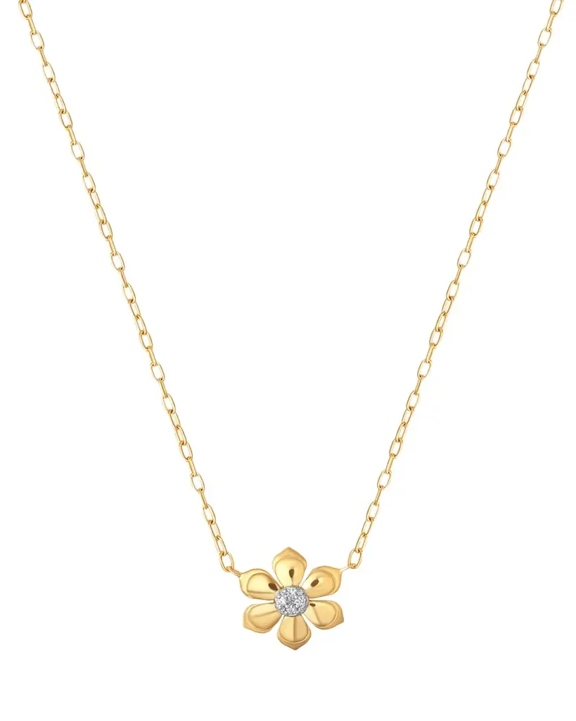 Sara Weinstock Lierre Pear Diamond Petite Flower Necklace