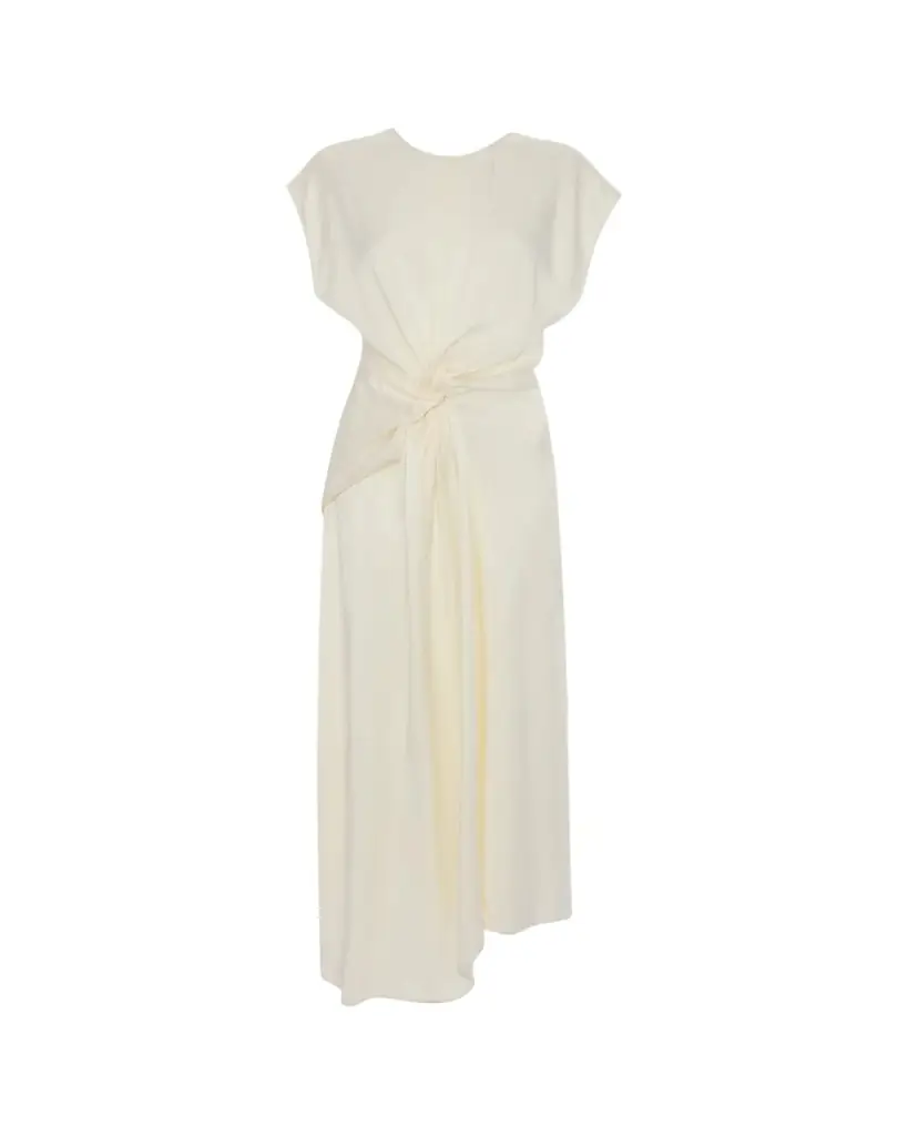 Victoria Beckham Aria Twisted Waist Midi Dress
