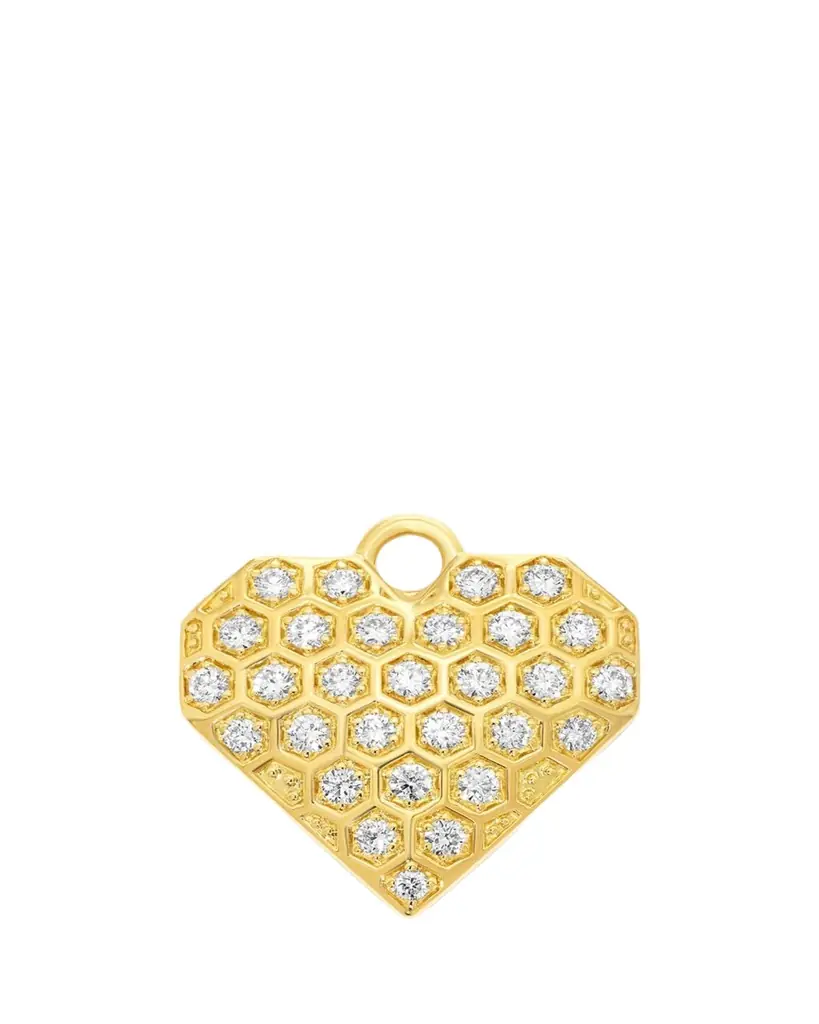Sara Weinstock SW 18K Gold & Diamond Heart Charm