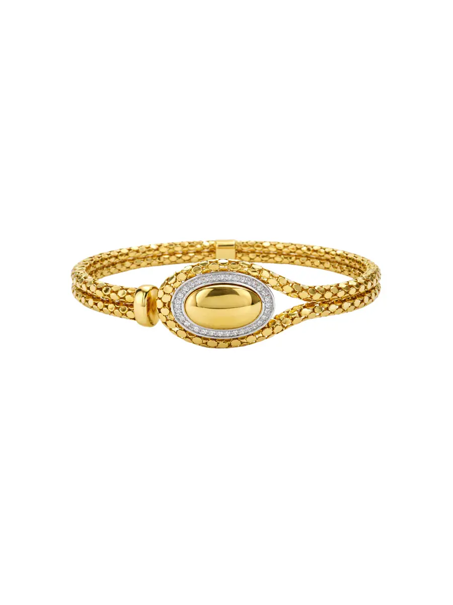 Wish Fine Jewelry 0.35ct Diamond 14K Italian Gold Design Bracelet