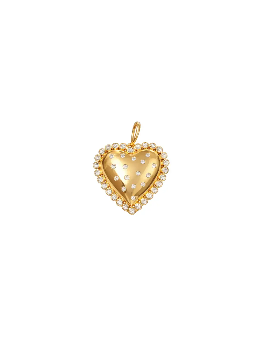 Wish Fine Jewelry 0.54ct Diamond 14K Gold Heart Pendant