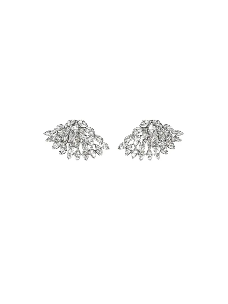 Wish Fine Jewelry 3.01ct Diamond 14K Gold Wing Climber Earrings