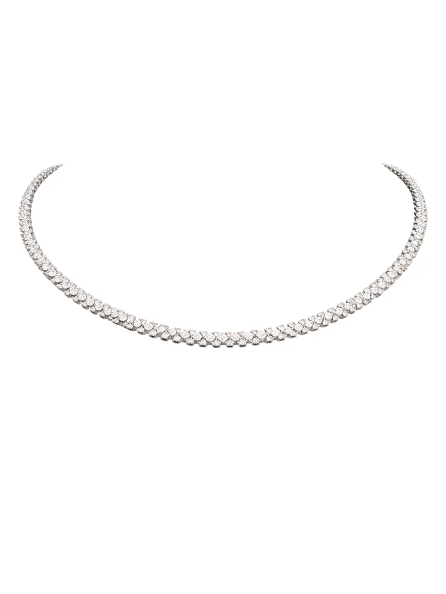 Wish Fine Jewelry 6.32ct Diamond 14K Gold Rope Tennis Necklace
