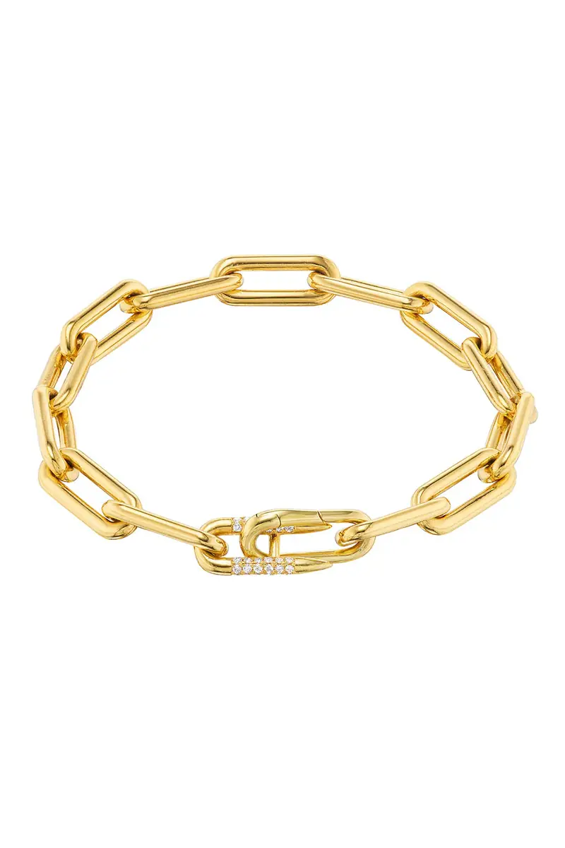 Uniform Object Diamond Heavy Metal Bracelet
