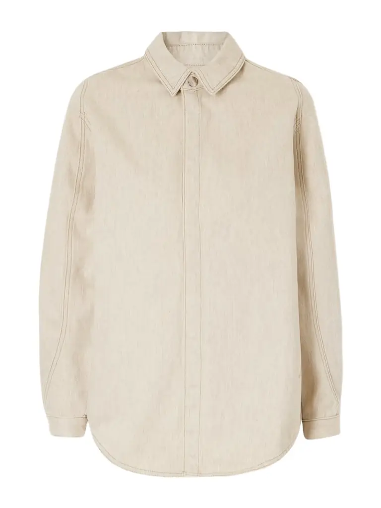 Jacquemus La Chemise Amelo De-nîmes Cotton And Hemp-blend Shirt