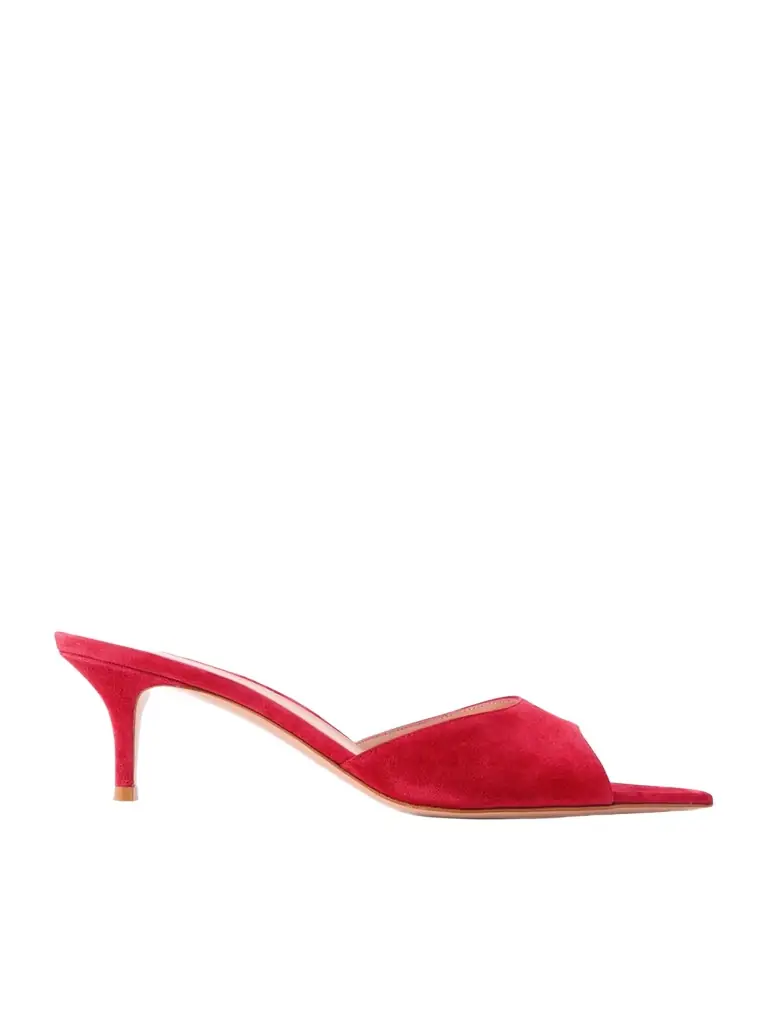 Gianvito Rossi Elle 55 Suede Mules