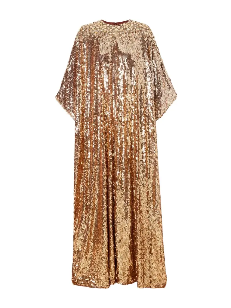 Jenny Packham Fontaine Crystal-embellished Sequined Tulle Gown
