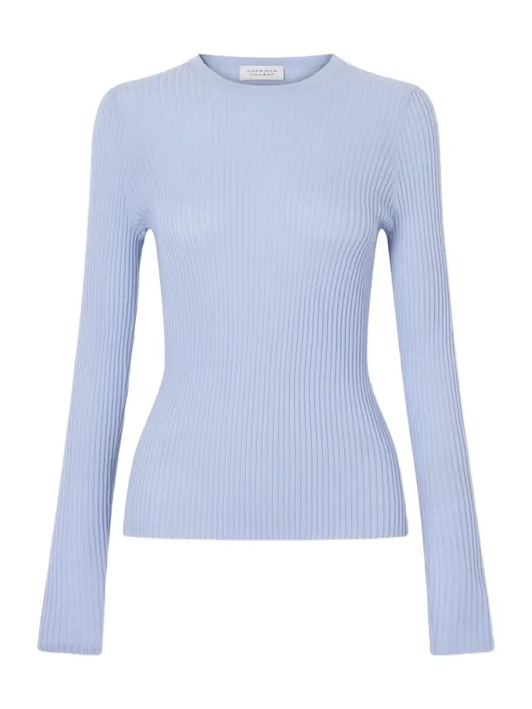 Gabriela Hearst Browning Knit, Ribbed Cashmere And Silk Blend Sweater