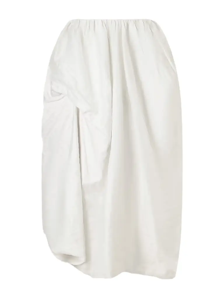 Erdem Draped Metallic Cotton-blend Midi Skirt